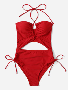 Maiô Halter Com Amarração Lateral E Design Minimalista