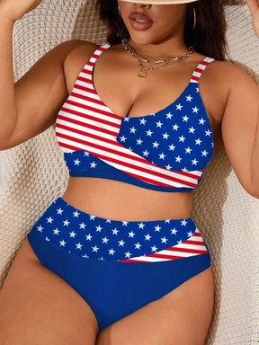 Biquíni Plus Size Estampa Geométrica Sexy