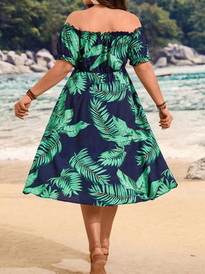 Macaquinho Pluz Size Folhagem Dianna
