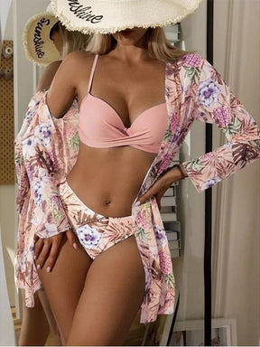 Kit Moda Praia - Biquíni Tropicália + Saída De Praia