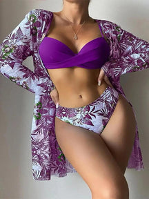 Kit Moda Praia - Biquíni Tropicália + Saída De Praia